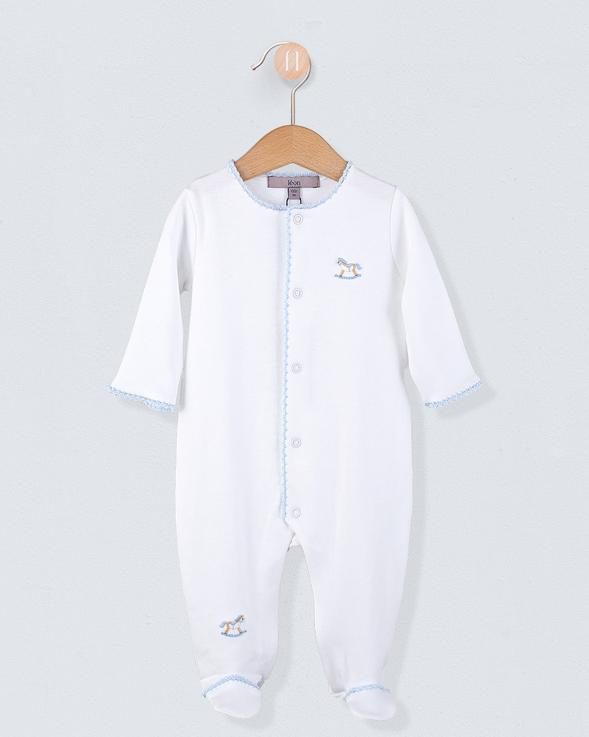 Pima Rocking Horse Embroidered Stretchie